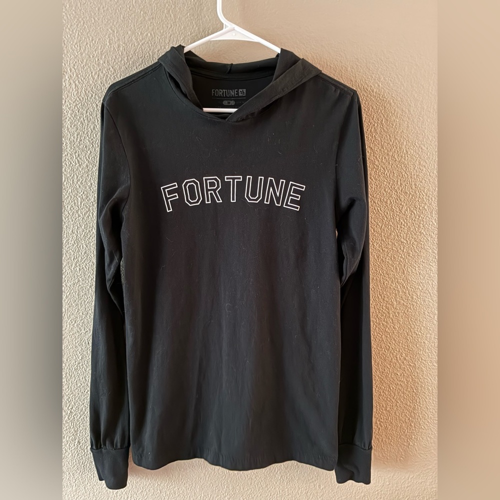Fortune Medium Graphic Black Long Sleeve Hoodie Shirt